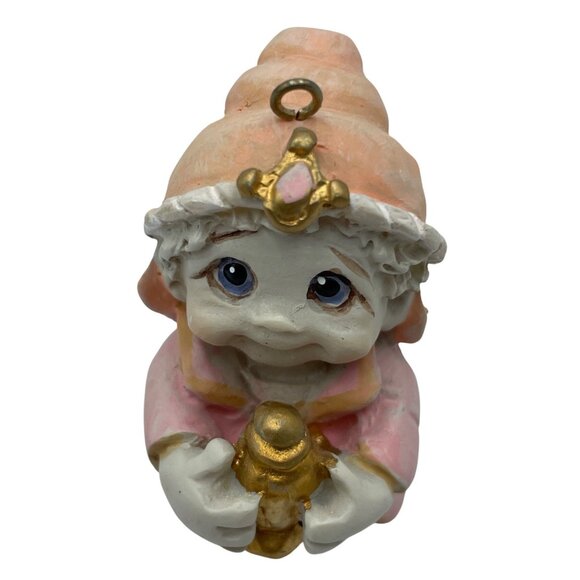 Vintage Hand-Painted Ceramic Nativity With Baby Jesus Ornaments Set Of 6 - Picture 7 of 14